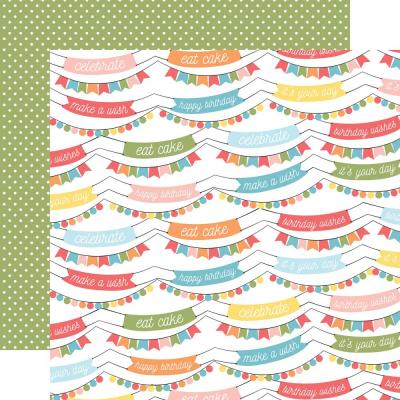 Echo Park Birthday Girl Designpapier - Girl Birthday Banners